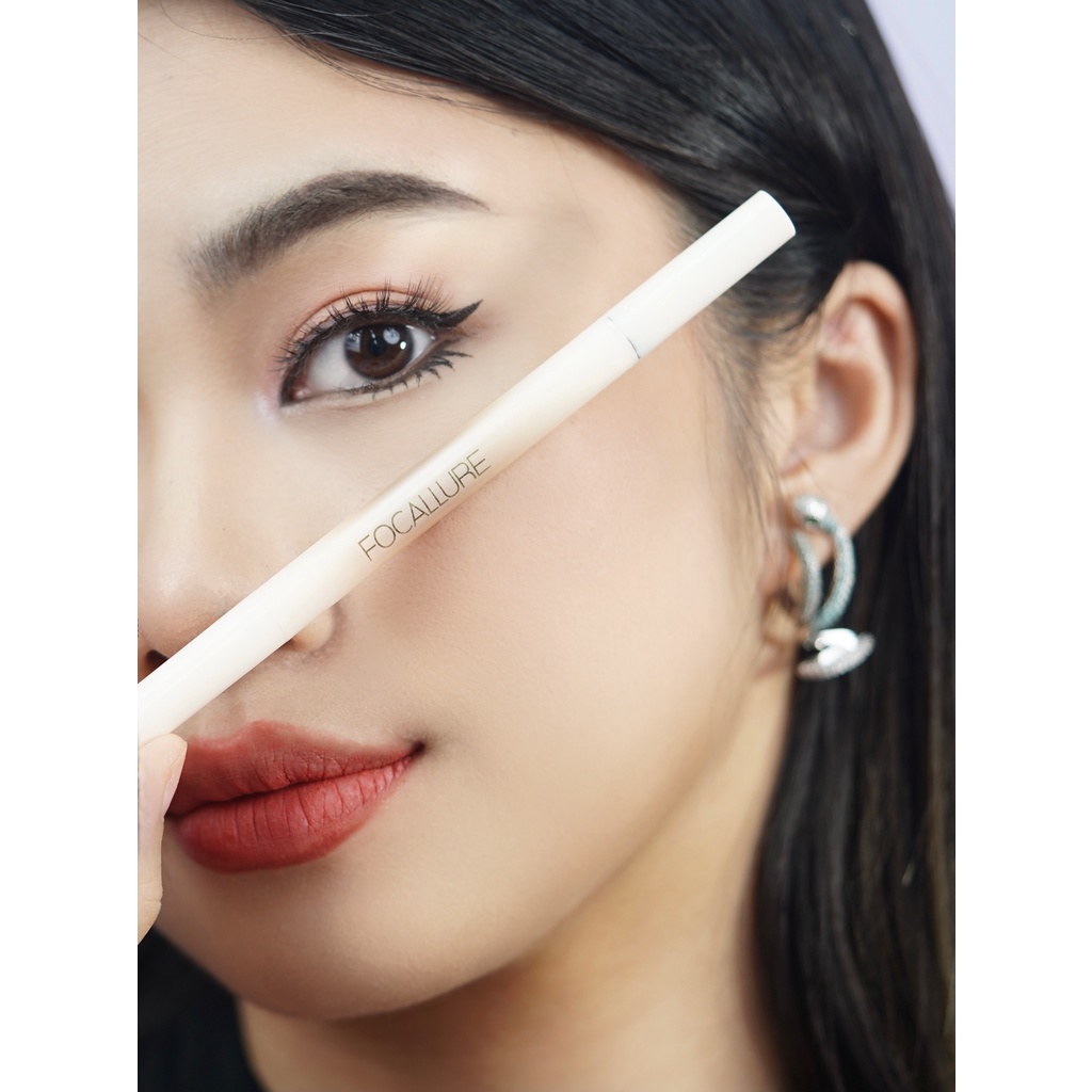 FOCALLURE Double-Ended 2-In-1 Eyeliner Waterproof Eyeliner &amp; Gel Eyeliner Long-Lasting High Pigment Waterproof Smudge-Proof Liquid Eyeliner