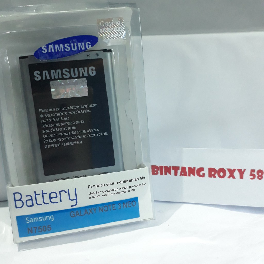 Batre Samsung Note 3 Neo N750 note3 Original ori Baterai Batrei Batrai Battery