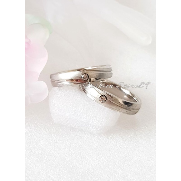 Cincin Couple Cincin nikah Emas Silver Titanium kualitas impor premium antikarat selamanya cincin nikah halal cincin Pasangan cincin single fashion titanium