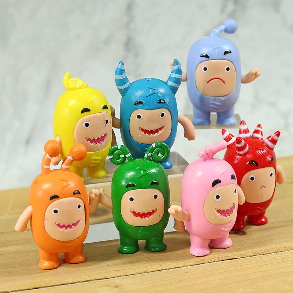 Lanfy Oddbods Patung Mainan Hadiah Ornamen Rumah Fuse Koleksi Model Zeke Jeff Boneka Anime PVC Licin