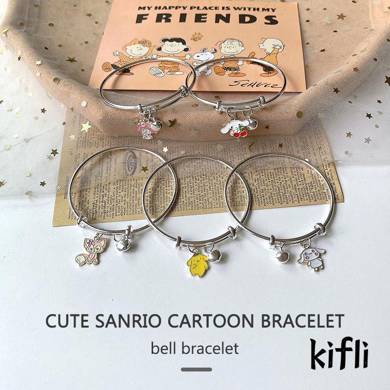 Gelang Desain Kartun Anjing Melody Cinnamoroll Pudding Dog Bell Untuk Wanita