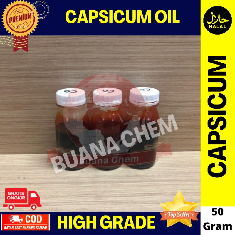 

Ekstrak Cabe Merah Murni 50 gr / Capsicum Oleresin Oil Base 1jt SHU