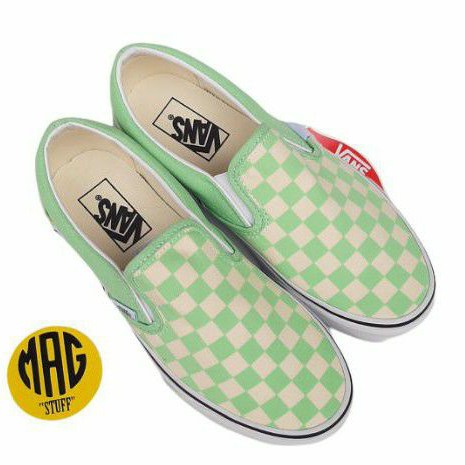 green ash checkered vans