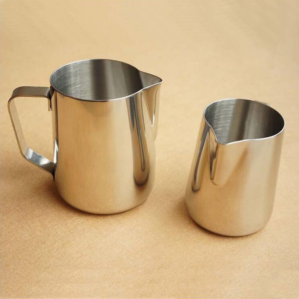 OneTwoCups Gelas Pitcher Kopi Espresso Latte Art Stainless Steel 200ml 150mlJ068 Silver Grab Medan