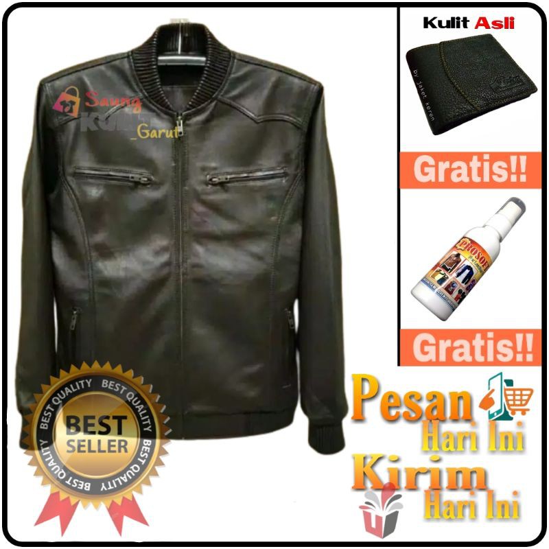 JAKET KULIT ASLI MODEL KAMSAY/FULL KAMSAY/KULIT ASLI BUKAN KW/GARANSI UANG KEMBALI/FULL KAMSAY/KEREN