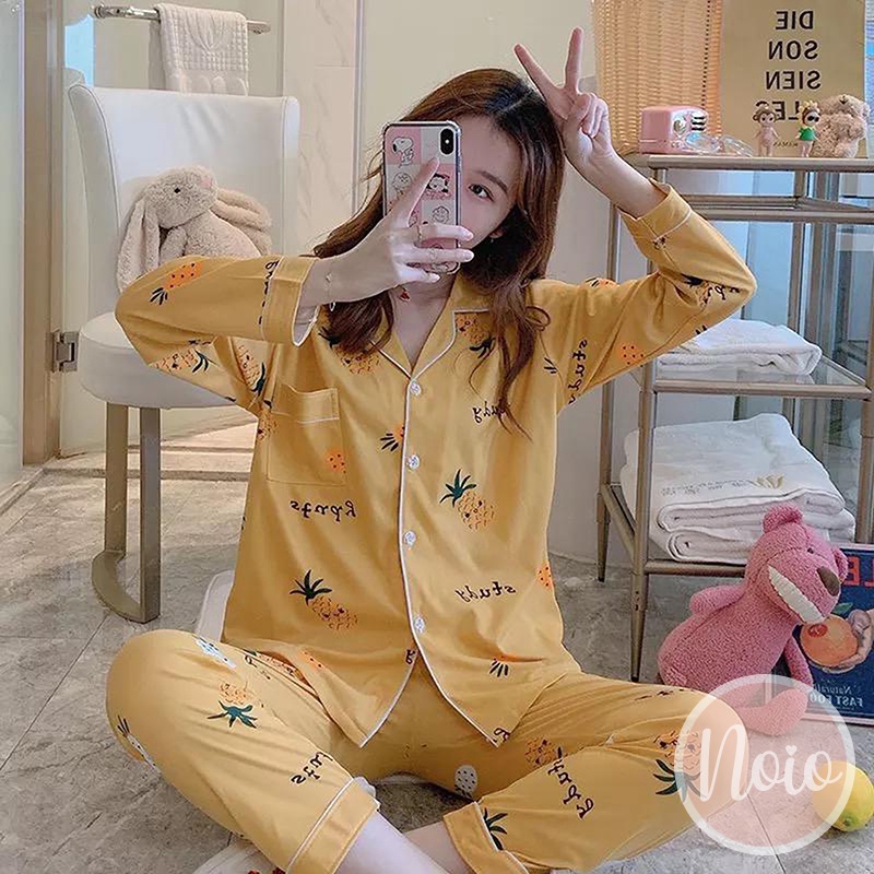 BAJU TIDUR WANITA BUAH KOREA NEW FRUIT FRESH PIYAMA WANITA DEWASA IMPORT ONE SET - LLP FRUT2-1