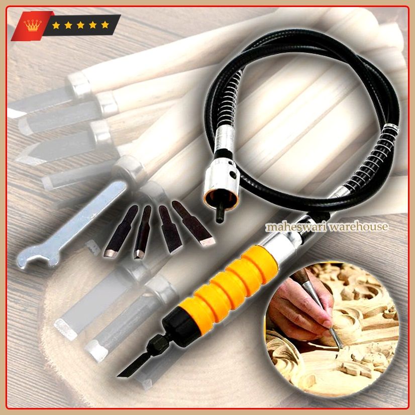 

Alat Ukir Pahat Kayu Electric Chisel Wood Carving Tool Set