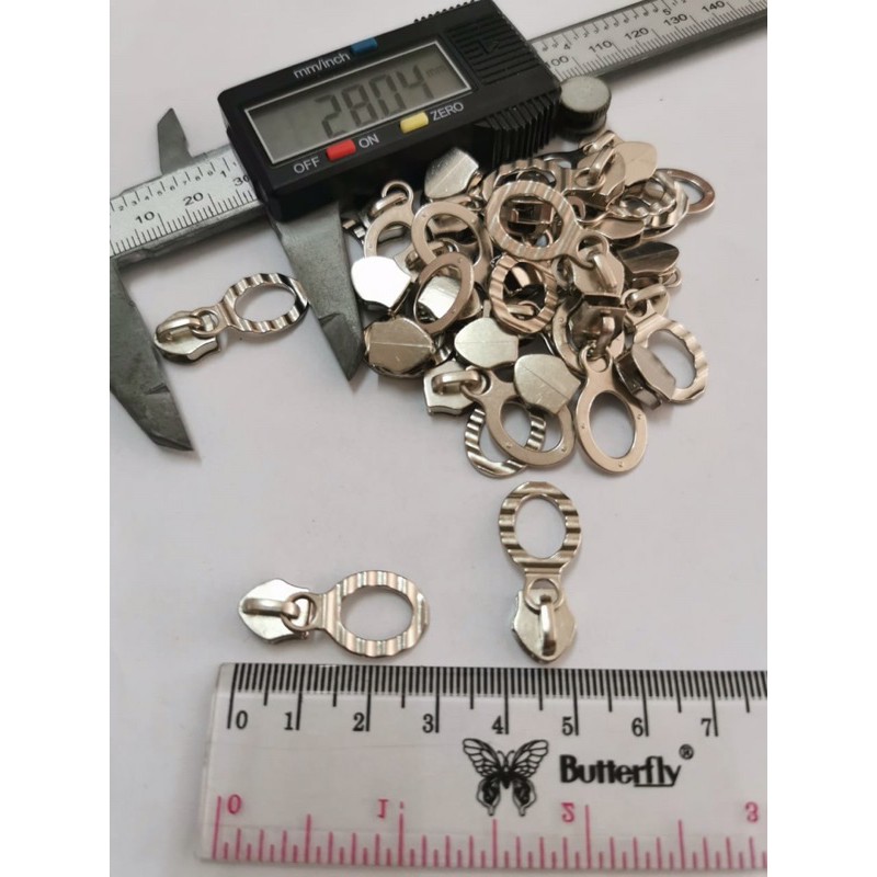 kepala resleting nylon no.5 / kepala resleting donat no.5 nikel / 100pcs