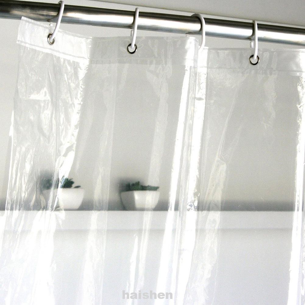 Home Lightweight Washable Bathroom Easy Install Rust Resistant Holes Transparent Shower Curtain Shopee Indonesia