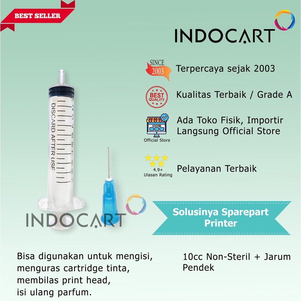 Syringe Spuid Spuit-Jarum Suntik-Suntikan Tinta-10cc 10ml 10 cc ml