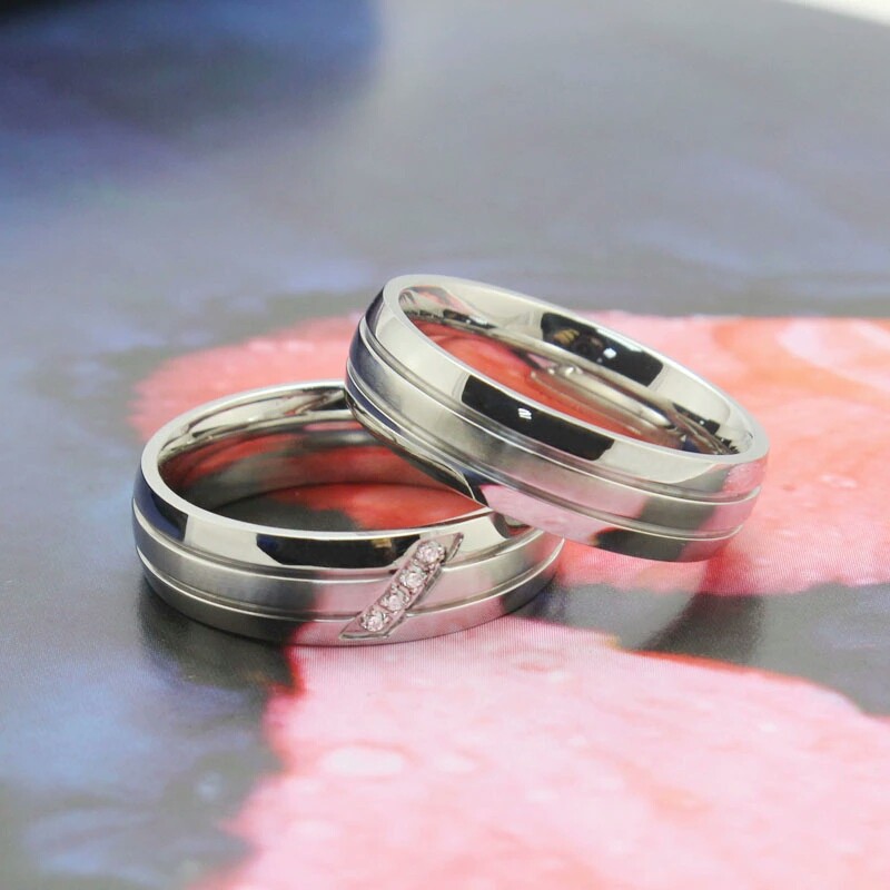 [BEST SELLER] Cincin Couple Titanium / Cincin Couple Ring / Couple Pasangan / Cincin Tunangan C009