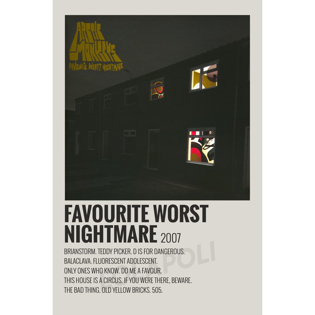 Poster Cover Album Favourite Worst Nightmare - Arctic Monkeys