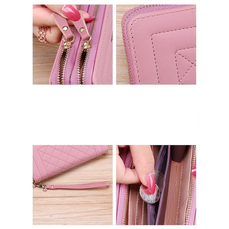 Dompet Premium dompet Wanita Dompet PU Tempat Kartu Wanita Kreatif Panjang Dompet Koin Mewah Dompet Uang Rumbai Amplop Fashion Anak Perempuan