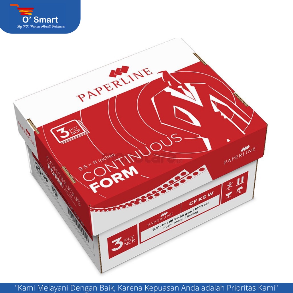

PAPERLINE Continuous Form 3 ply warna 9.5 x 11 inch