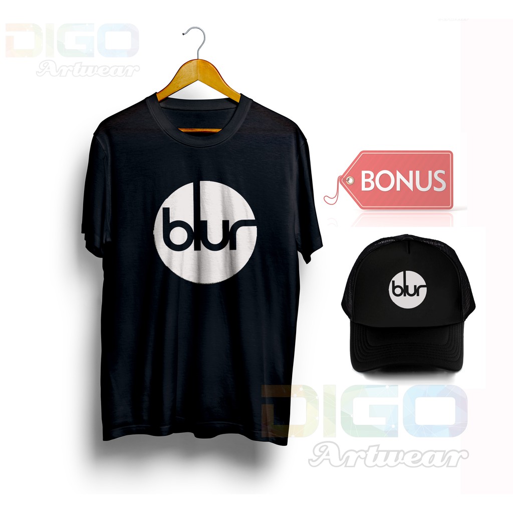 Baju Kaos Blur Distro Bonus Topi Hat Band Blur Shopee Indonesia