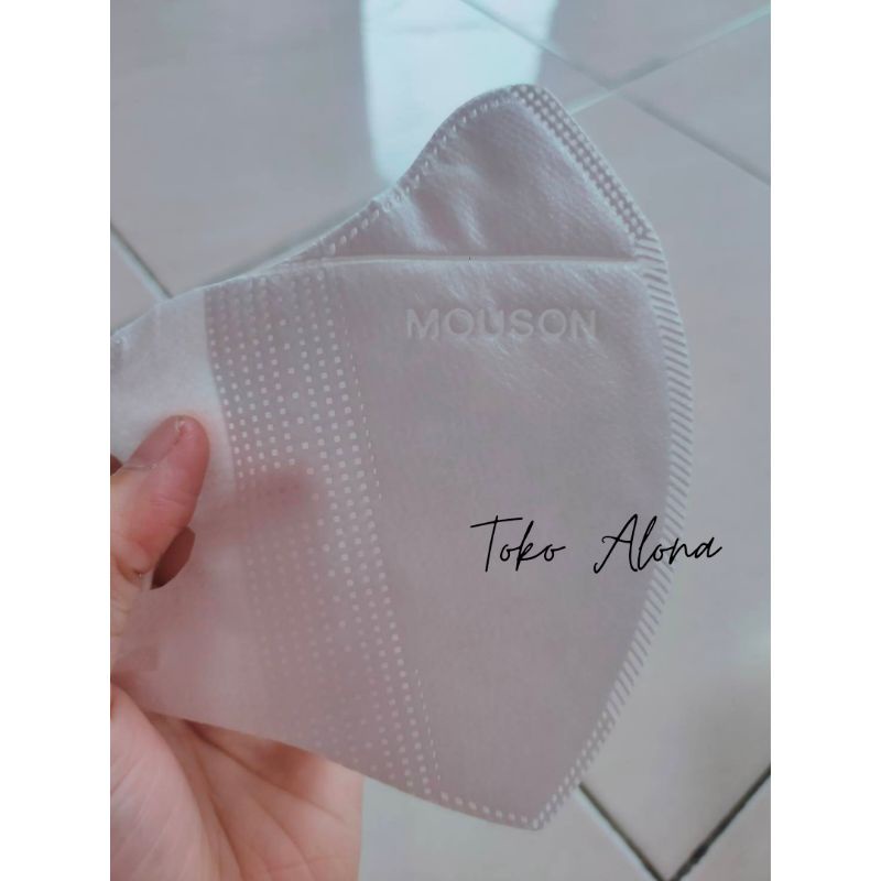 Masker Duckbill Mouson 4 Ply Putih, Hitam, Abu2 Isi 50 Pcs