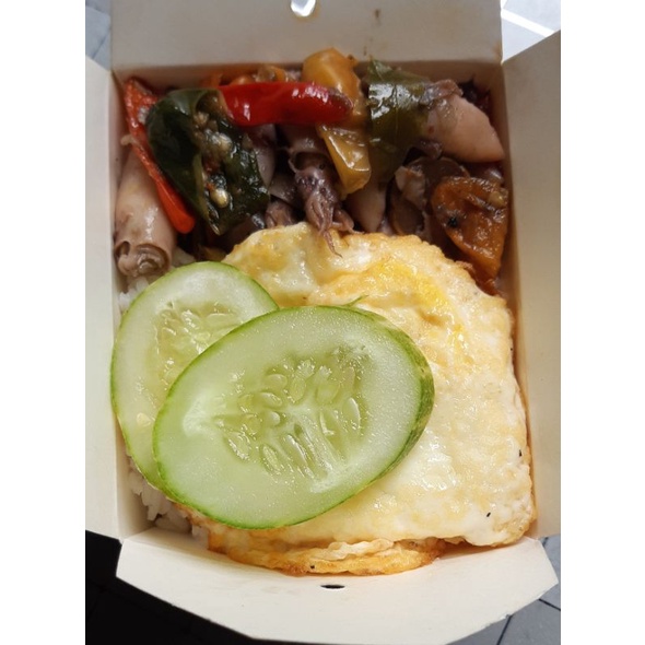

nasi kemas oseng cumi