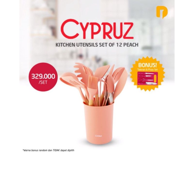 Set Sutil Lengkap Anti Meleleh Cypruz Utensils Set Berbonus