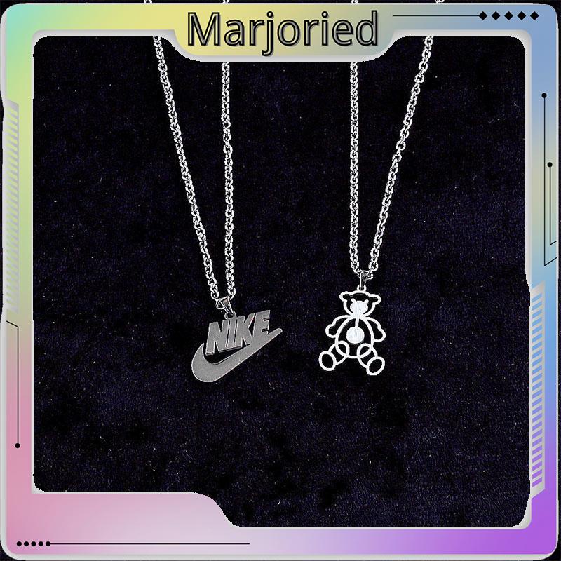 Korea Hip Hop Street Style Stainless Steel Kalung Liontin Aksesoris Pria dan Wanita-MJD