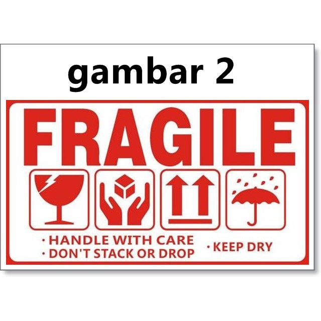 10pcs STIKER FRAGILE / STICKER BONTAX BARANG PECAH BELAH