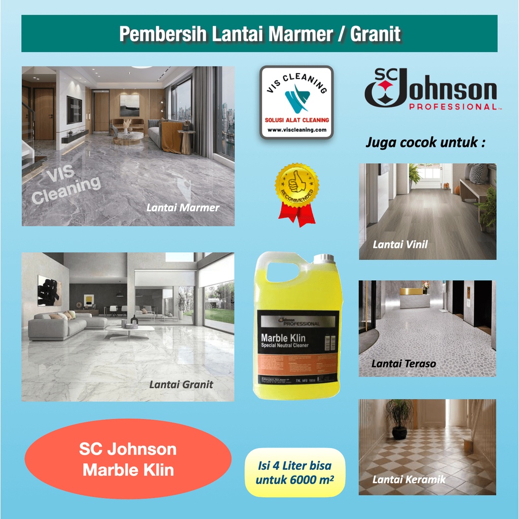 SC Johnson Marble Klin 4 L (Pembersih Lantai Marmer / Granit