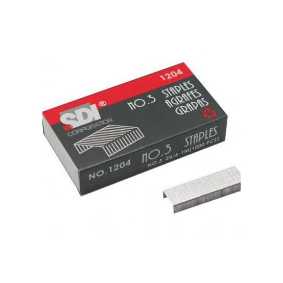 2 Pak Kecil Isi Stapler SDI No. 3 - Staples Jilid SDI 24/6-1M