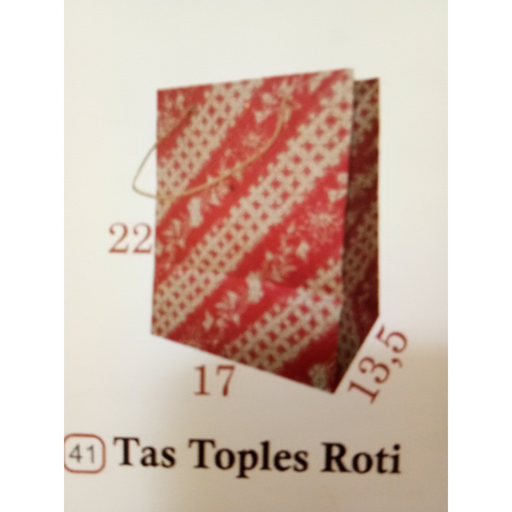

PAPER BAG TOPLES ROTI (41) 12 PCS UK 17 X 13,5 X 22 CM