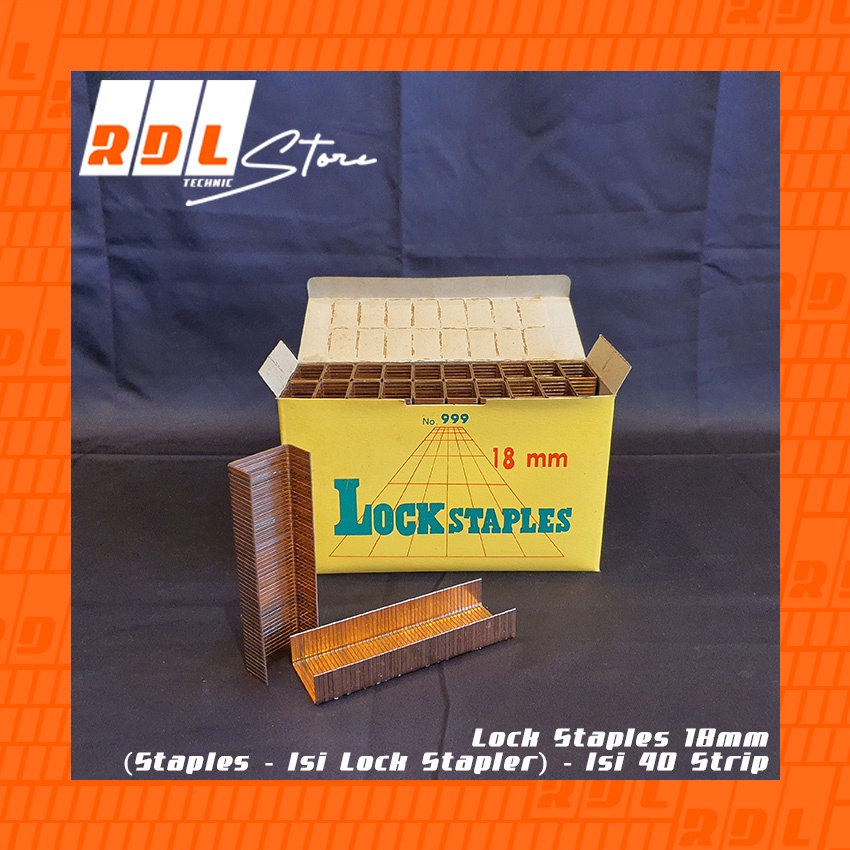 

Lock Staples 18mm (Staples - Isi Lock Stapler) - Isi 40 Strip