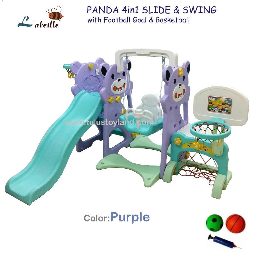 Perosotan Ayunan Labeille Panda 4 in 1 Slide and Swing Sport Komplit 4in1