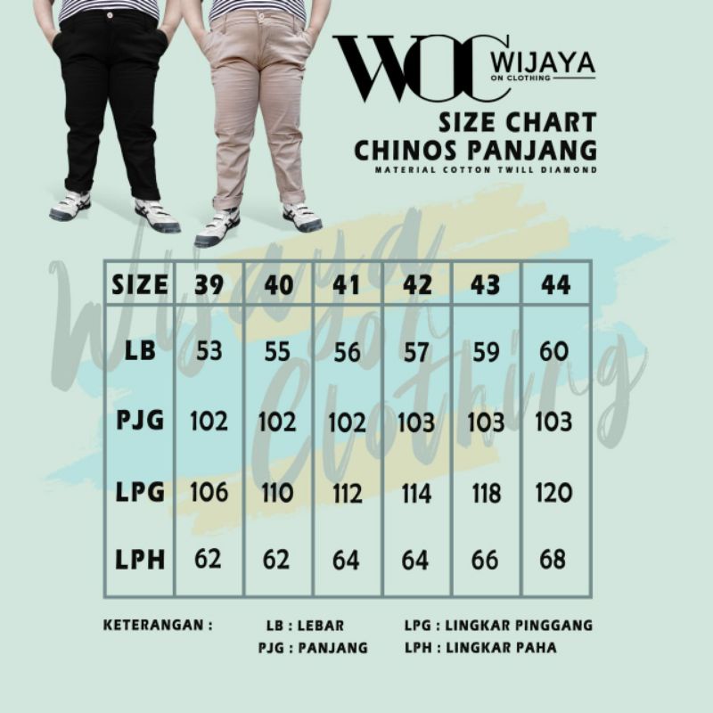 Celana Chinos Panjang Pria Jumbo 39-44 Chino Reguler Bahan Melar Adem Nyaman Cocok Buat Musim