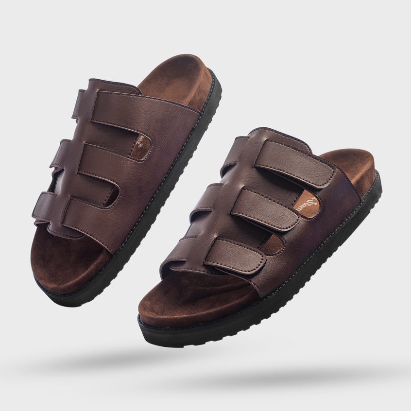 CHAMBER BROWN |ManNeedMe x GFLAMES| Sandal Jepit Pria Casual Sendal Slide ORIGINAL