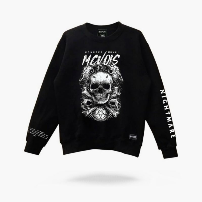 Sweater Crewneck Metal McVois Pria Wanita Hight Quality