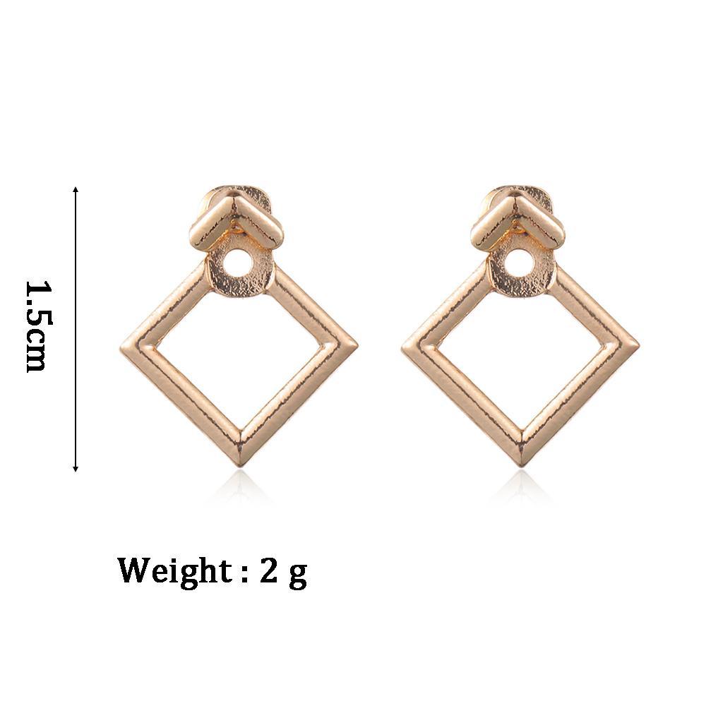 Anting Geometris Nanas Chic Wanita Fashion Segitiga Menjuntai Drop