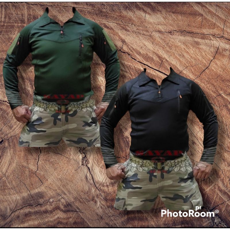 Baju BDU scuba hitam dan hijau