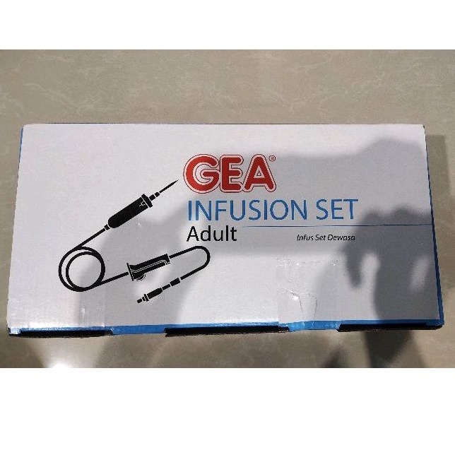 GEA Infusion Set Adult /Infus Set Dewasa/ Selang Infus - Per Box
