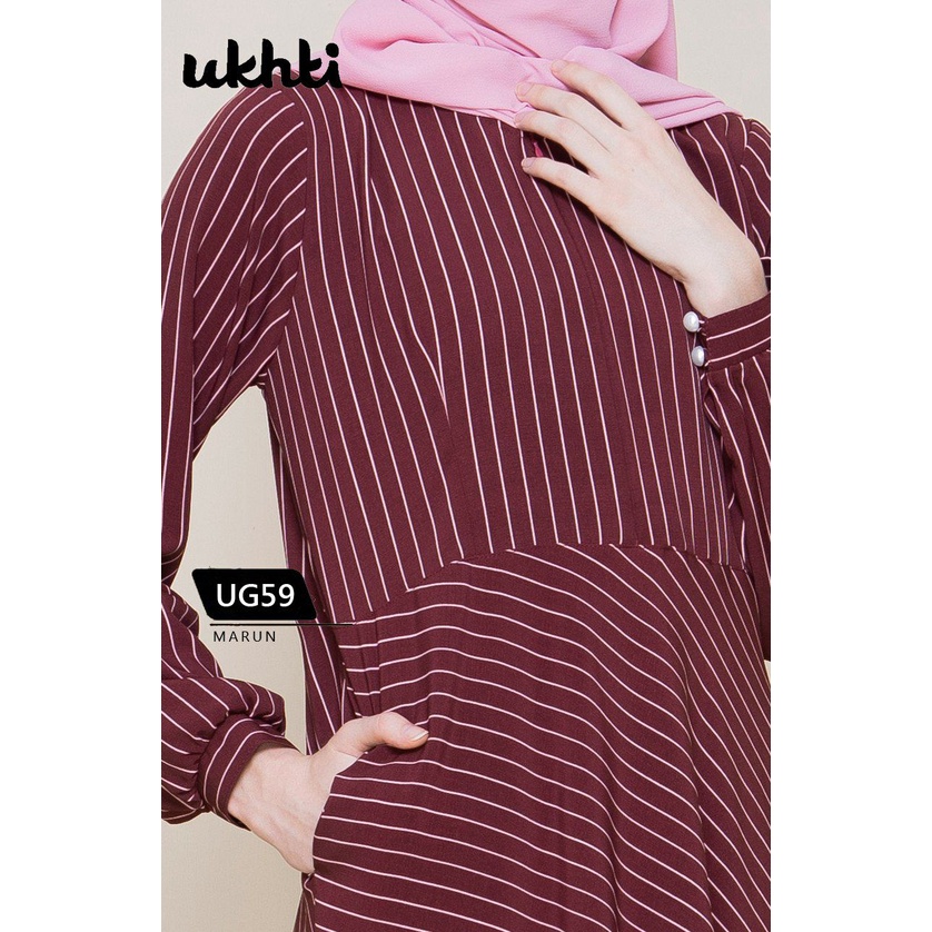 Gamis_katun_garis-garis_Munira_UG59