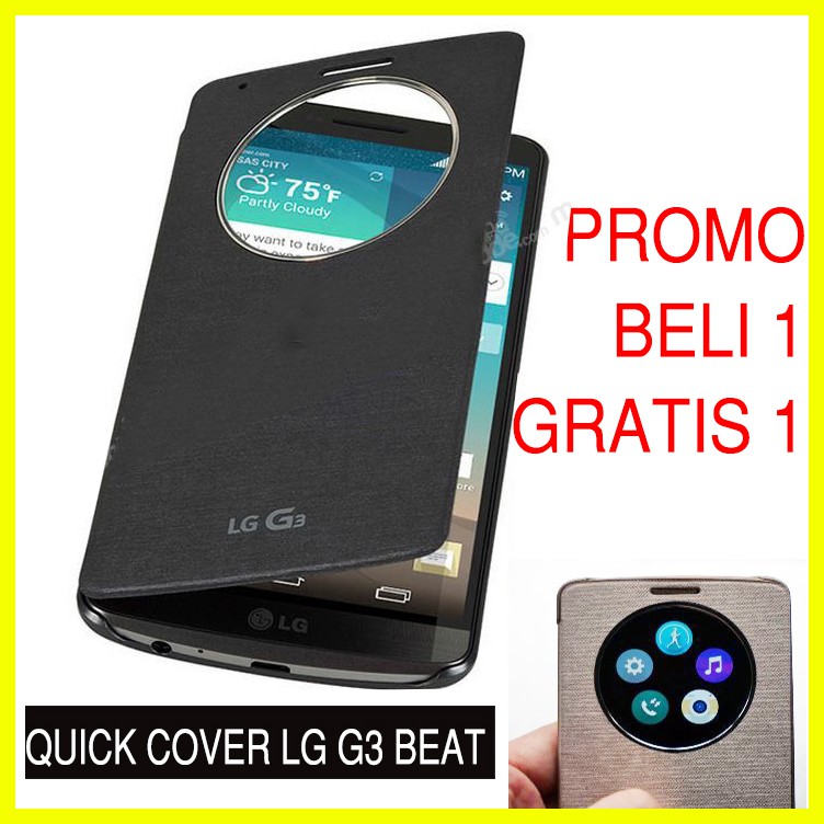 LG G3 Beat PREMIUM Flip Casing Case Hp Cover D728 D724 Tebal HITAM Full Auto Lama Murah Terbaik