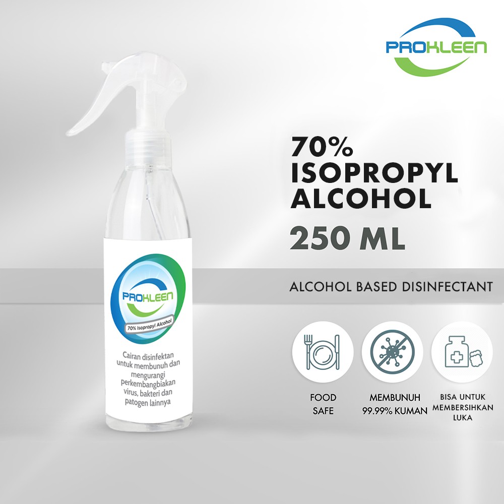 70 Isopropyl Alkohol Antiseptik Sanitizer Disinfectant Spray 250mL