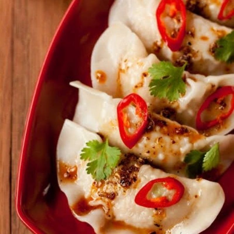 

SG Dumpling pangsit ayam gyoza with chilli oil