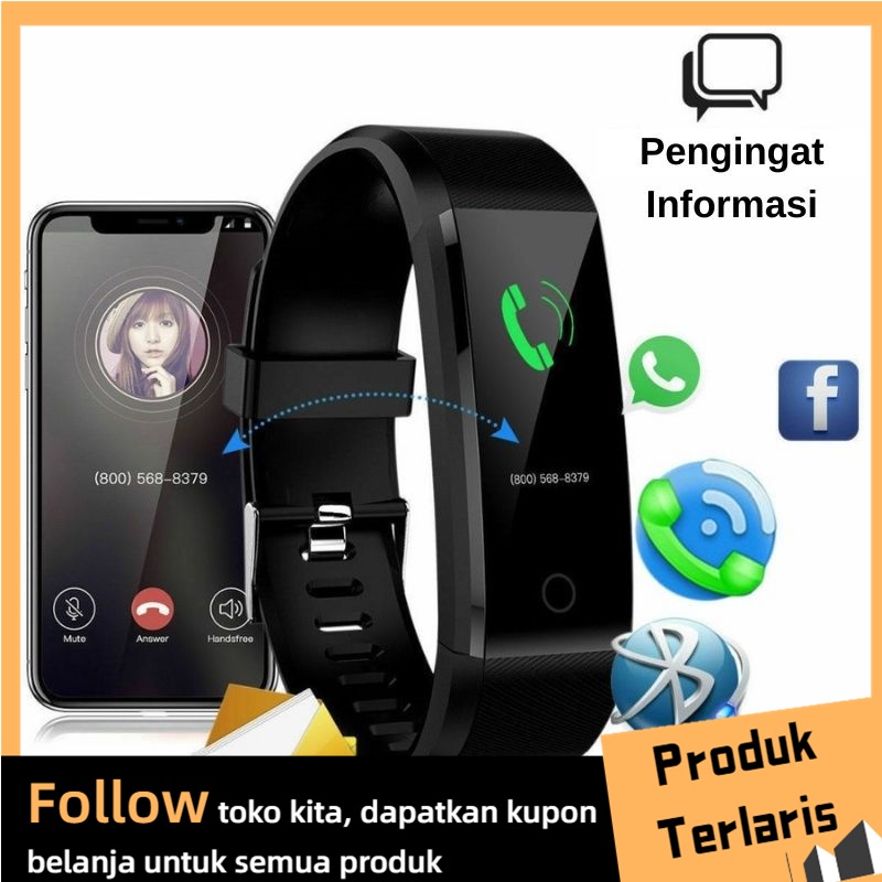 Jam Tangan Sporty 115 Plus Pro / Smart Watch Detak Jantung Olahraga