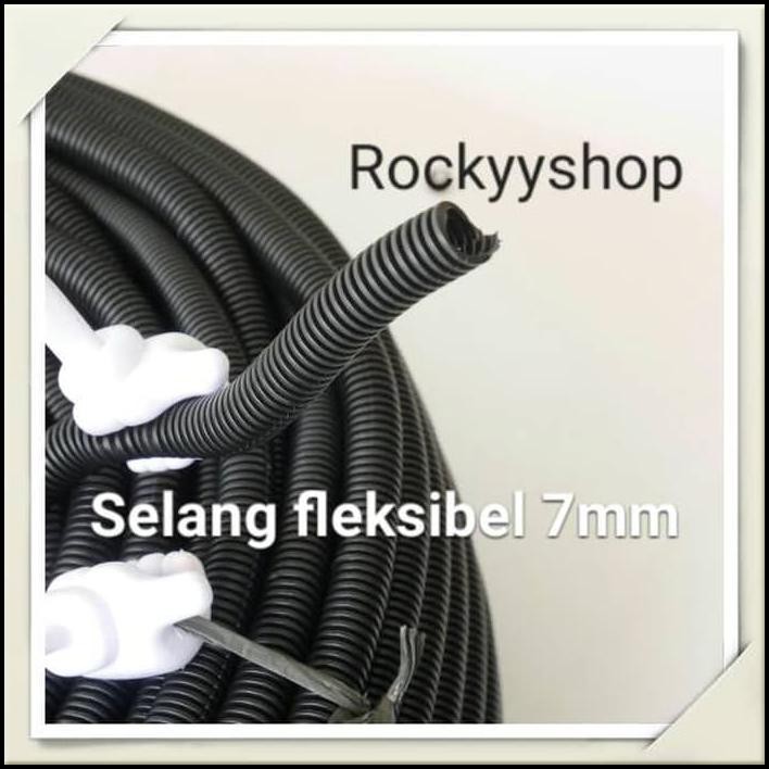 Selang Fleksibel Belah 7Mm Untuk Kabel Mobil/Motor