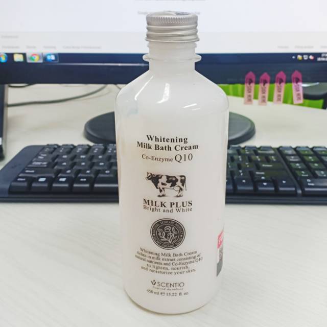 PRELOVED SCENTIO WHITENING CO ENZYME Q10 MILK BATH CREAM ORI THAILAND