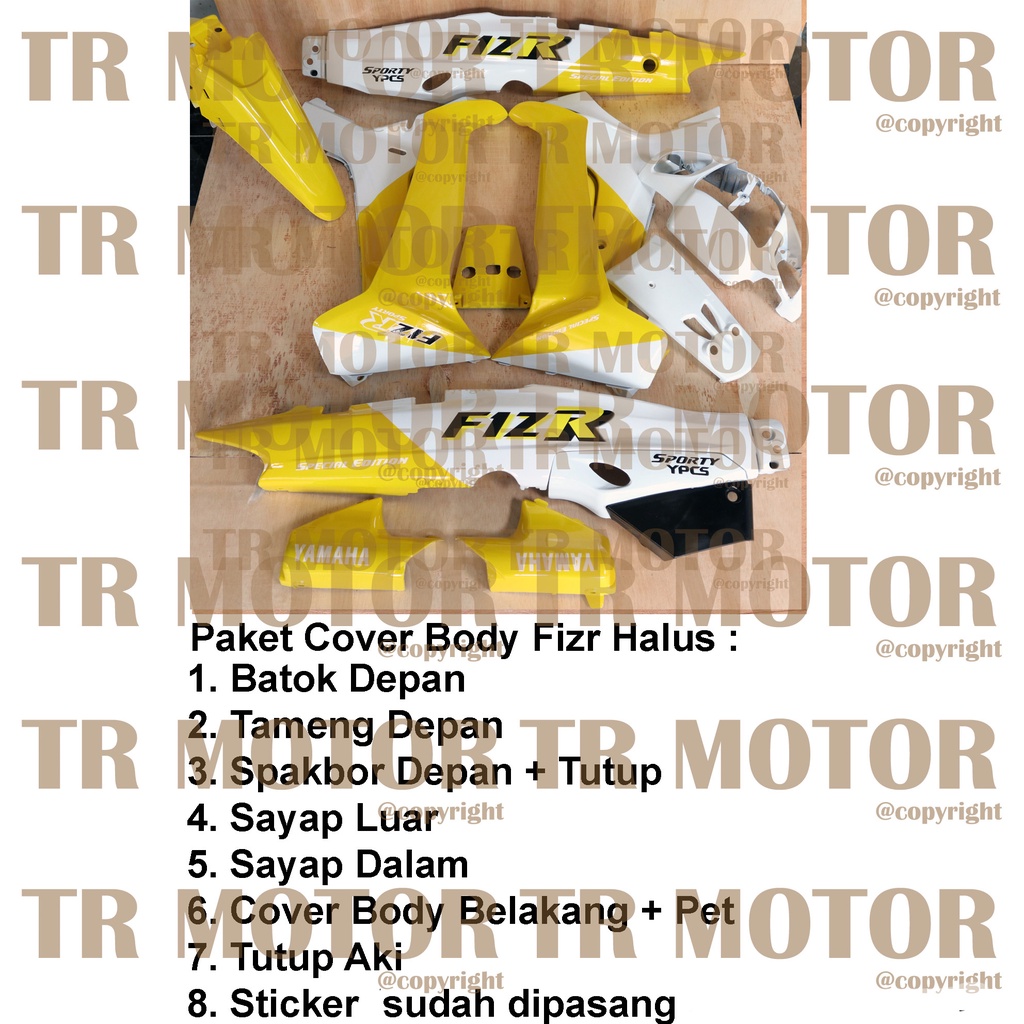 Cover Body Fizr F1zr Malboro Kuning Full Set Halus Cover Bodi Yamaha Fiz r