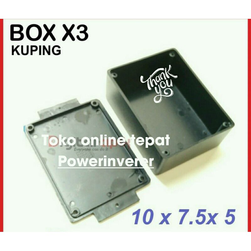 box x3 box kuping 10x7,5x5 cm tebal berkuwalitas box elektronik dll