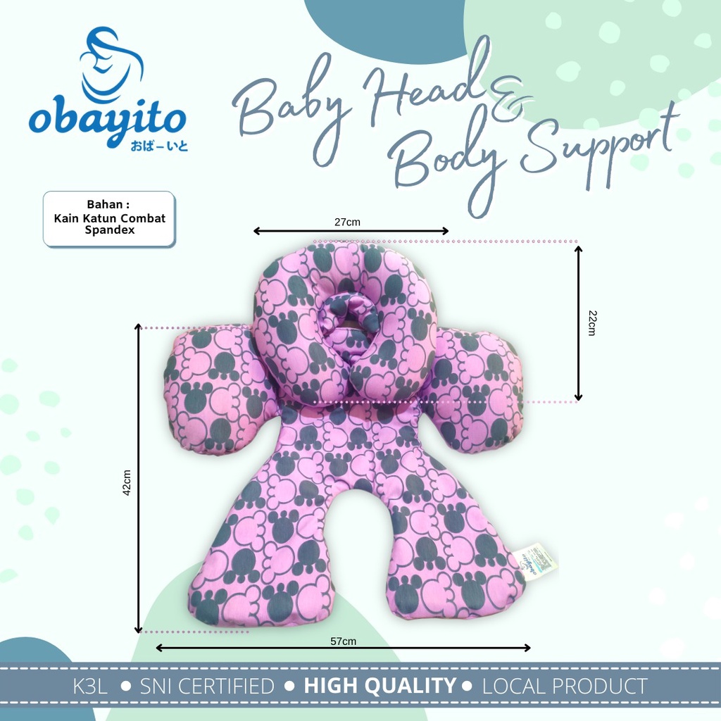 Obayito Baby Head &amp; Body Support / Alas Stroller OB-0104