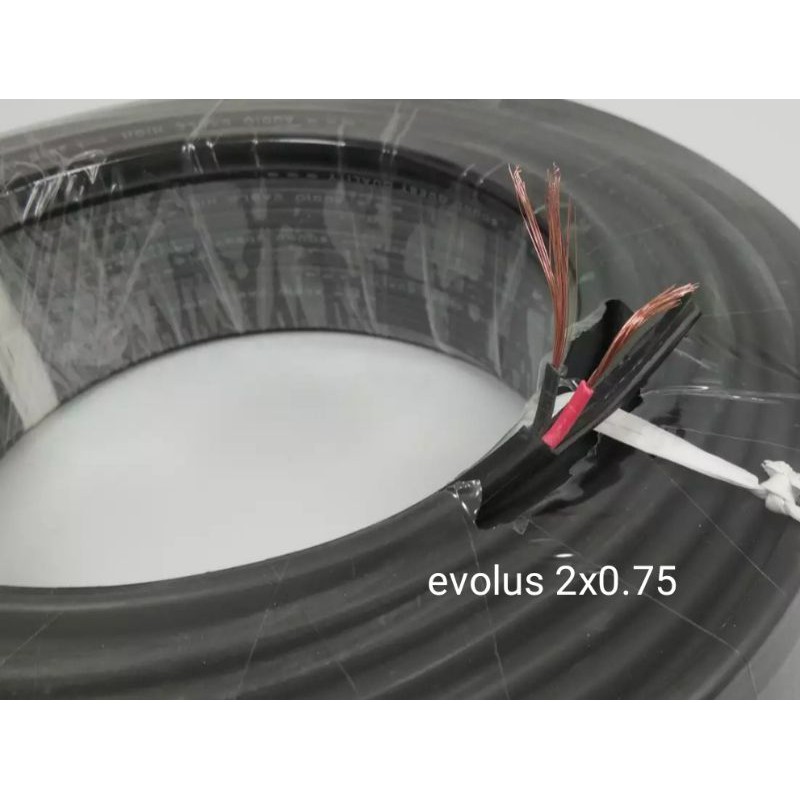 Kabel Listrik/Audio Serabut HYO Evolus 2x0.75 (25Meter) Hitam