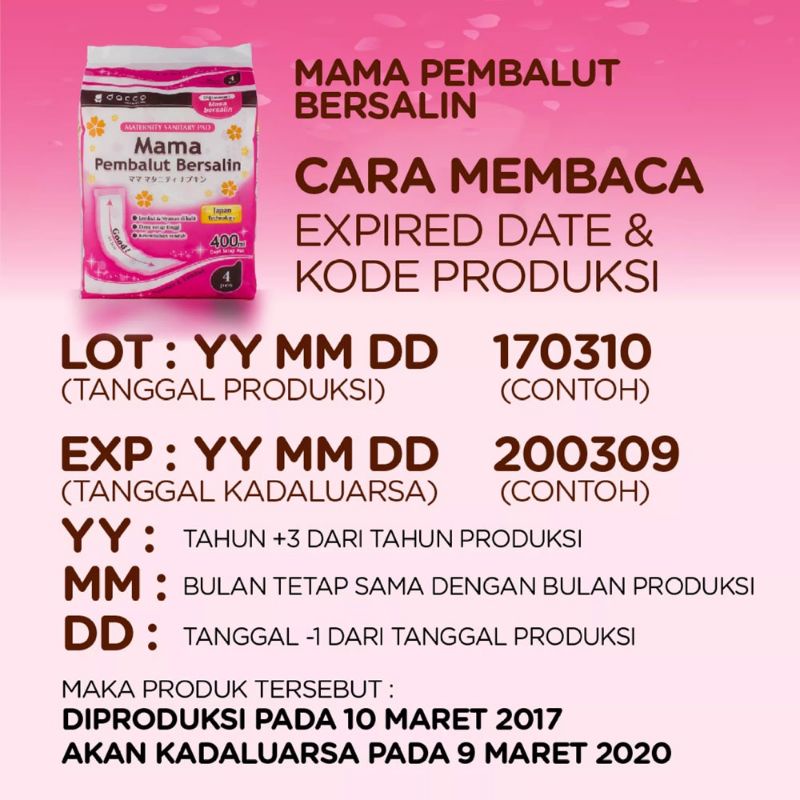 Dacco Mama Pembalut Bersalin &amp; Nifas 4 pcs Mamapad Maternity Sanitary Pad