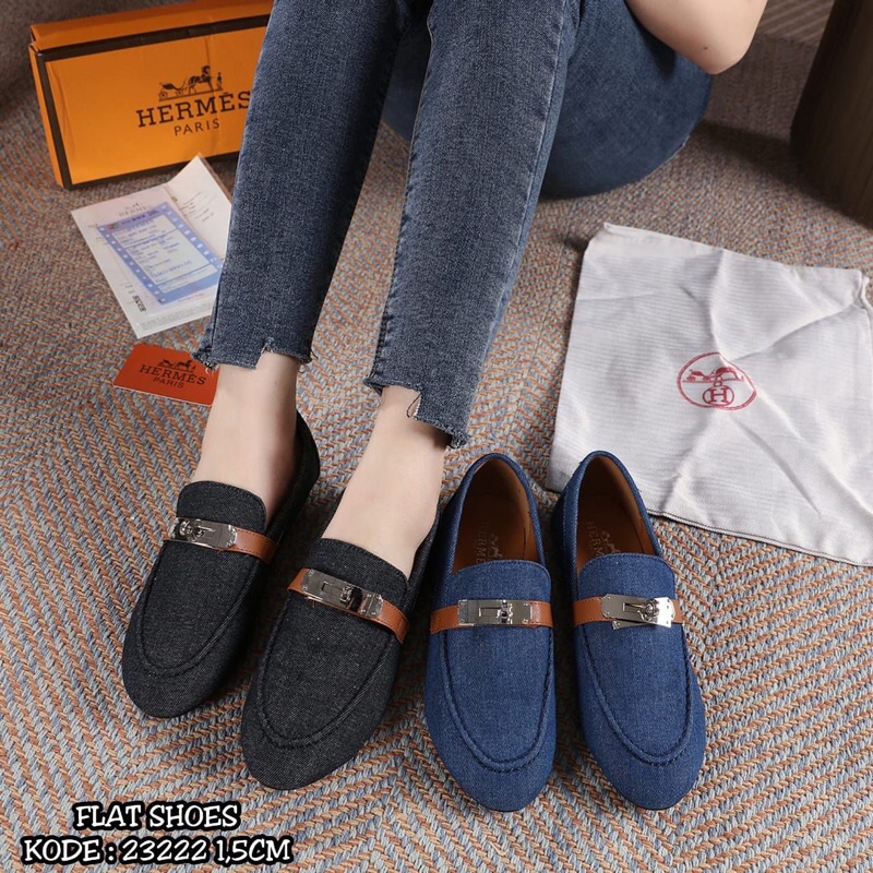 NEW ARRIVAL H FLAT SHOES 23222 syafniegalery