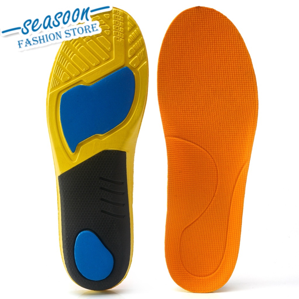 Sepasang Insole Silikon Gel Penompang Lengkung Sepatu size 35-45