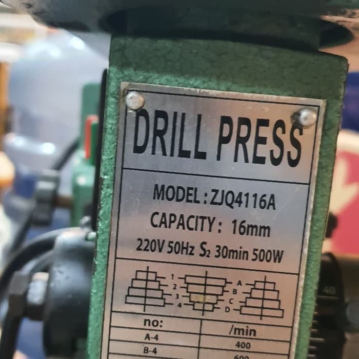 bor duduk drill press 16mm merk west king body pendek